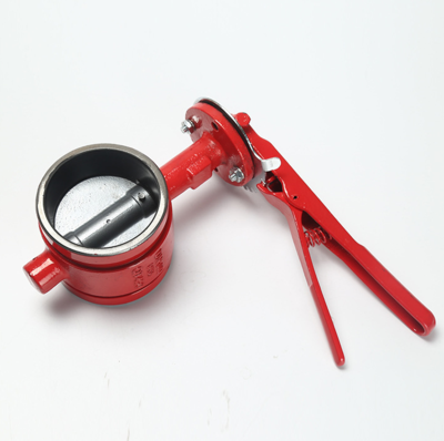 手柄式沟槽对夹蝶阀